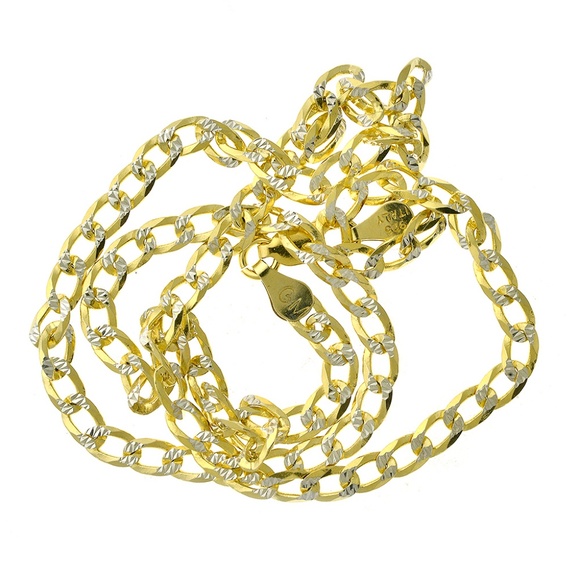 Curb Link 18K Yellow Gold Over Sterling Silver - Picture 2 of 4